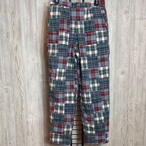 Orvis Y2K Preppy Golf Madras Patchwork Plaid High Rise Pants.    Size 6